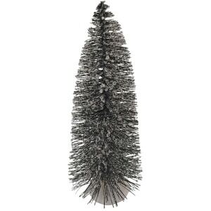 Vintage Bottle Brush Christmas Tree Bristle White Base Snow Nine Inch‎ 2002